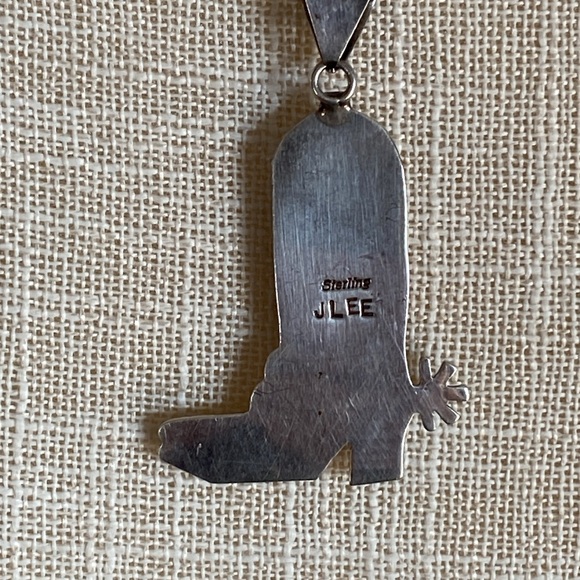 Sterling Silver Necklace J Lee Cowboy Boot - Picture 12 of 16